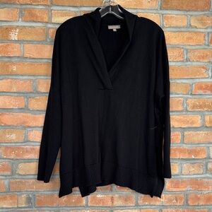 Lilla P Black V-Neck Women's Sweater